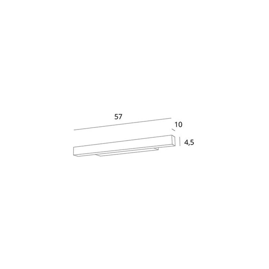 MAXLIGHT W0264 - LED Димируема лампа за огледало в баня LINEAR LED/18W/230V 57 см IP44 черен