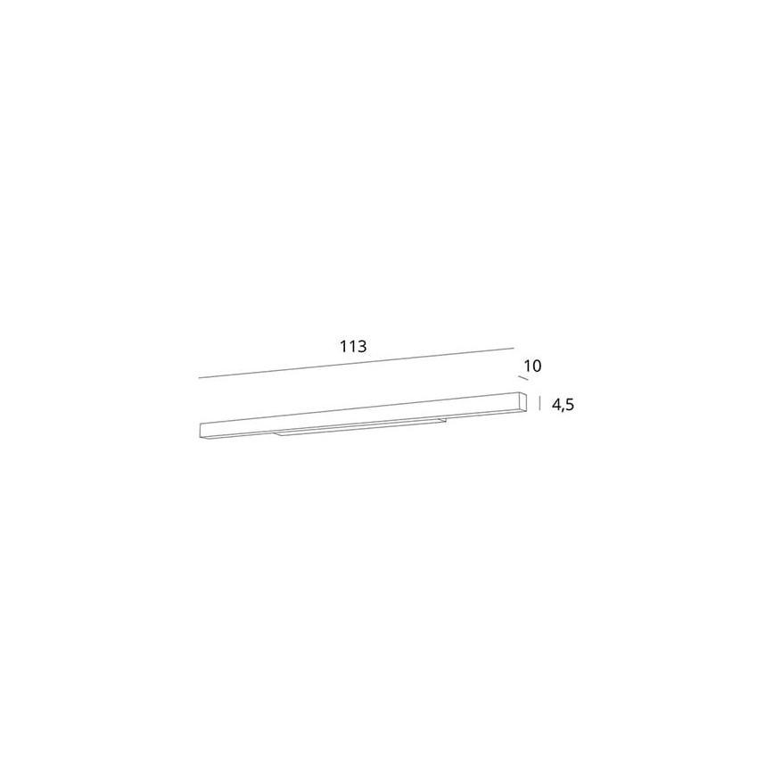 MAXLIGHT W0266 - LED Димируема лампа за огледало в баня LINEAR LED/36W/230V 113,5 см IP44 черен