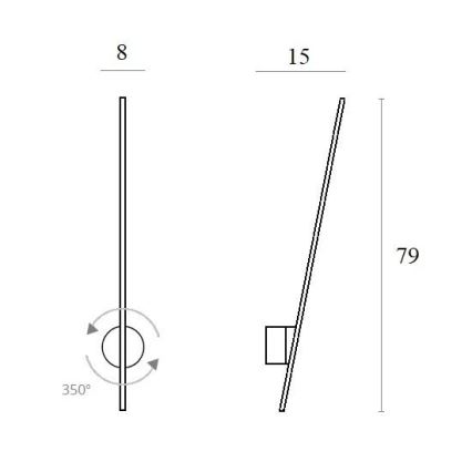 MAXLIGHT W0267 - LED Екстериорен аплик ПАЯК LED/8,4W/230V IP44 черен