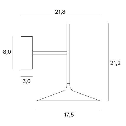 MAXLIGHT W0303 - LED Аплик HANA LED/6W/230V черен