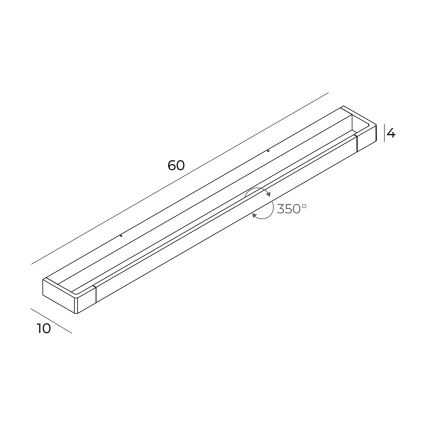 MAXLIGHT W0319 - LED Аплик за баня FLINK LED/18W/230V 60 см IP44 златист