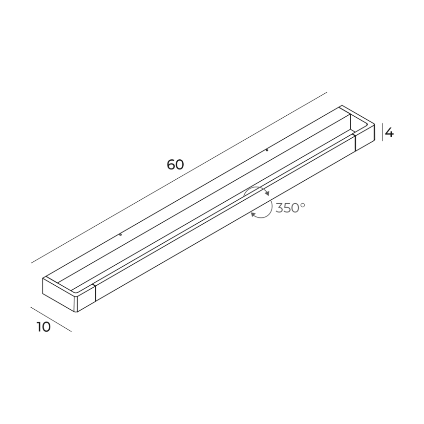 MAXLIGHT W0319 - LED Аплик за баня FLINK LED/18W/230V 60 см IP44 златист