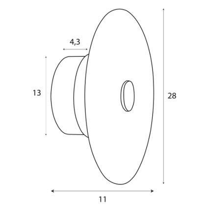 MAXLIGHT W0356 - LED аплик ALLURE LED/5W/230V Ø 28 см златист/прозрачен