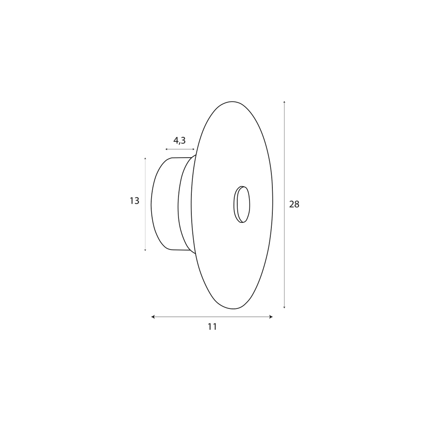 MAXLIGHT W0356 - LED аплик ALLURE LED/5W/230V Ø 28 см златист/прозрачен