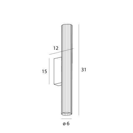 MAXLIGHT W0363 - LED Аплик за баня FAYETTE LED/6W/230V 31 см IP44 черен