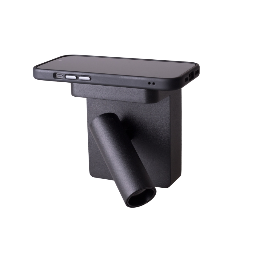 MAXLIGHT W0374 - LED Стенен спот с безжично зареждане LOFER LED/7W/230V черен