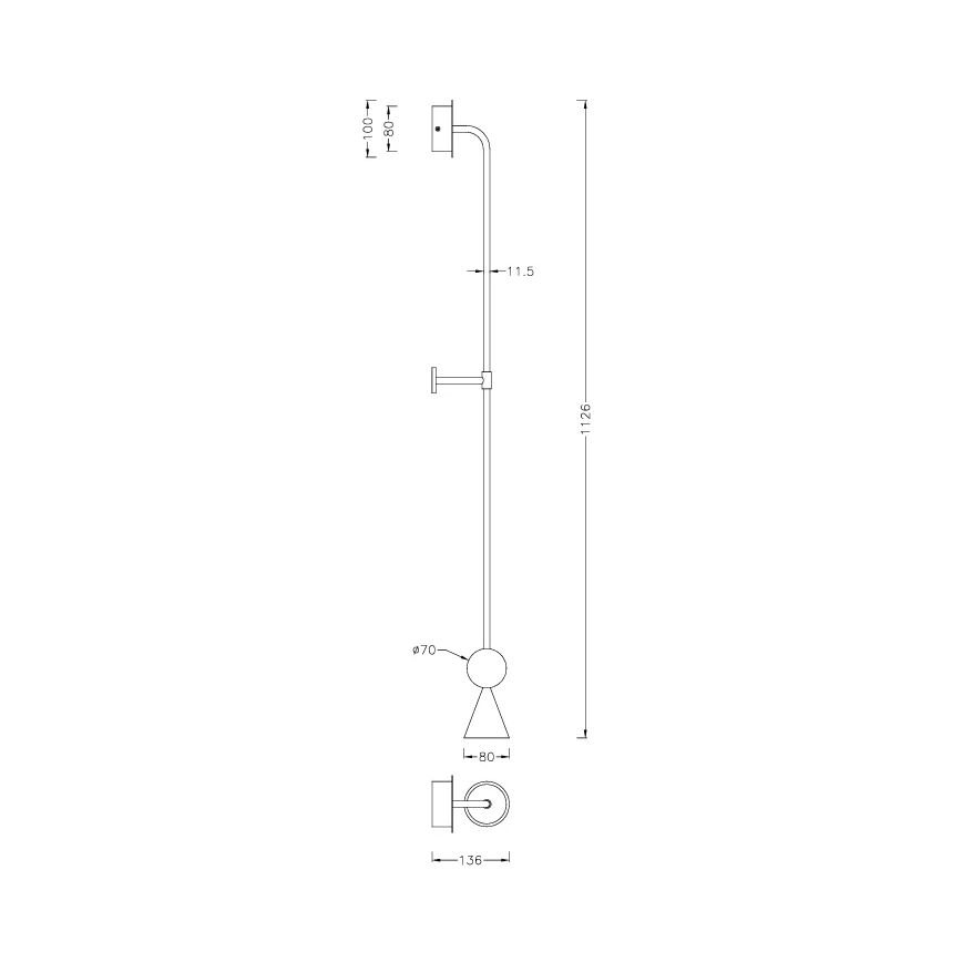 MAXLIGHT W0446 - LED стенна лампа BINGO LED/8W/230V CRI 92 черна/зелена