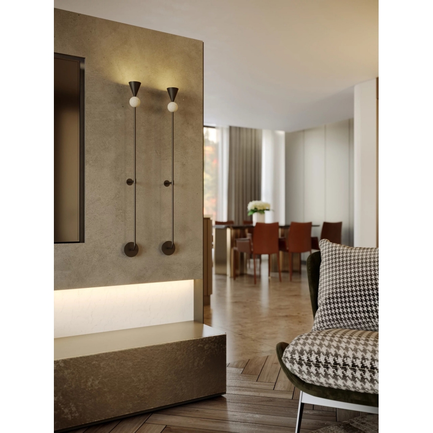 MAXLIGHT W0447 - LED стенна лампа BINGO LED/8W/230V CRI 92 черна/бежова