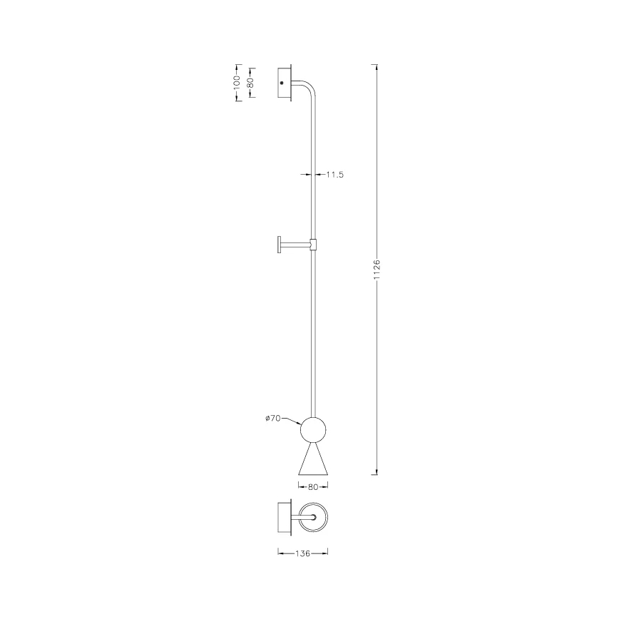 MAXLIGHT W0448 - LED стенна лампа BINGO LED/8W/230V CRI 92 златна/зелена