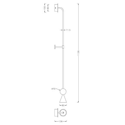 MAXLIGHT W0449 - LED стенна лампа BINGO LED/8W/230V CRI 92 златна/бежова