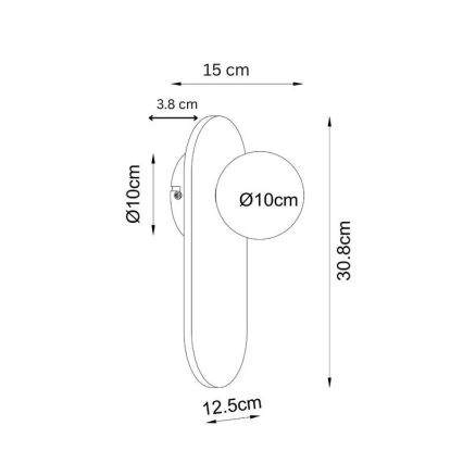 MAXLIGHT W0476 - Аплик POINT 1xG9/7W/230V кафяв