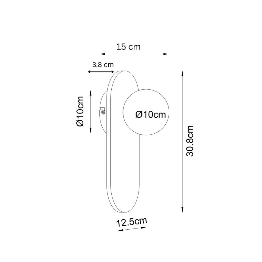 MAXLIGHT W0476 - Аплик POINT 1xG9/7W/230V кафяв