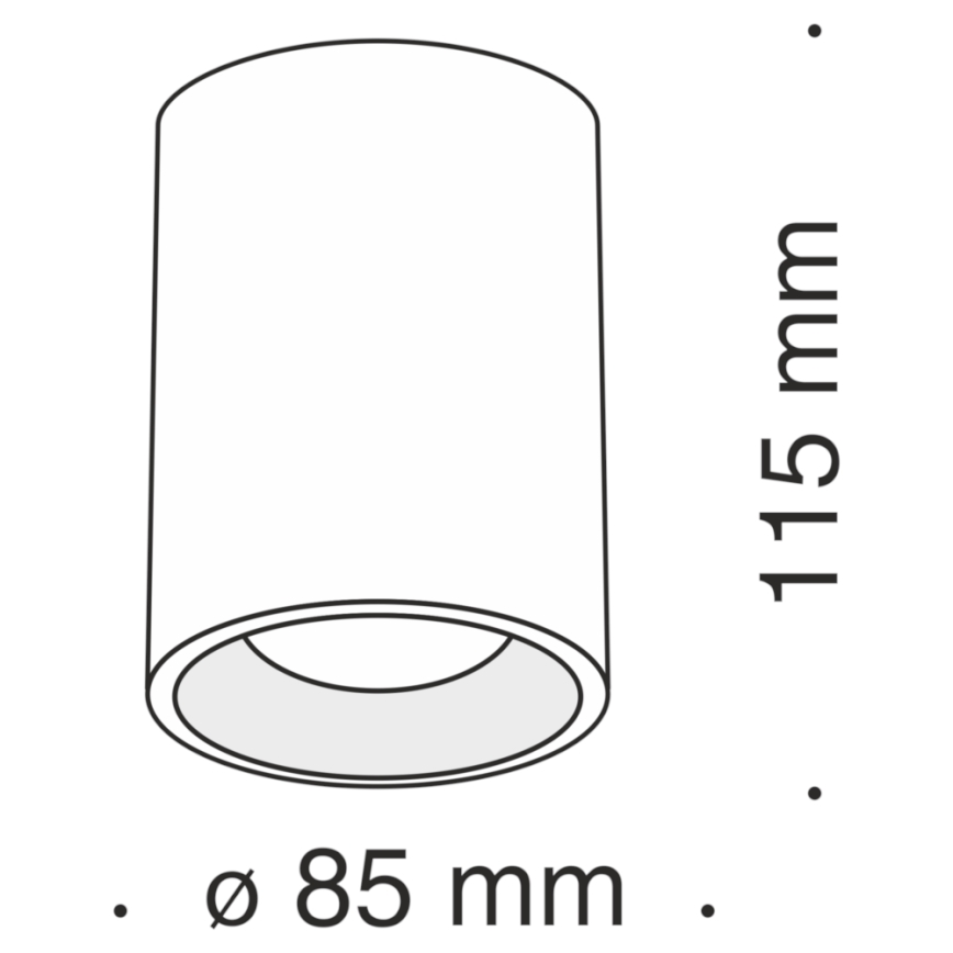 Maytoni C012CL-01B - Спот SLIM 1xGU10/50W/230V черен