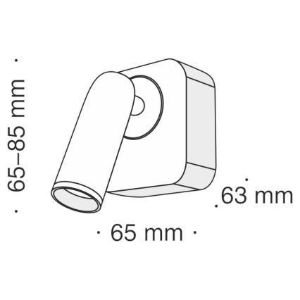 Maytoni C039WL-L3W3K - LED Стенен спот MIRAX LED/3W/230V черен