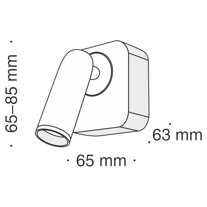 Maytoni C039WL-L3W3K - LED Стенен спот MIRAX LED/3W/230V черен