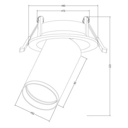 Maytoni C048CL-U-1WS - Спот за вграждане FOCUS 1xGU10/10W/230V лъскав хром