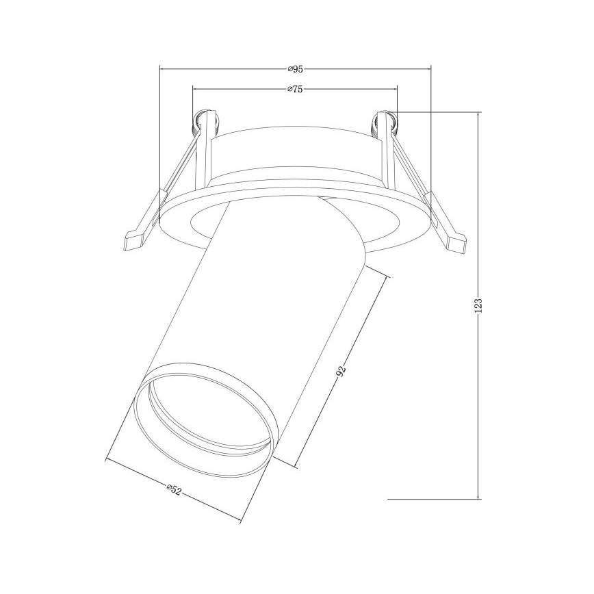 Maytoni C048CL-U-1WS - Спот за вграждане FOCUS 1xGU10/10W/230V лъскав хром