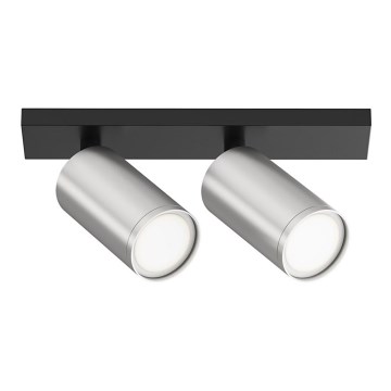 Maytoni C051CL-U-02BS - Спот FOCUS 2xGU10/10W/230V матов хром/черен