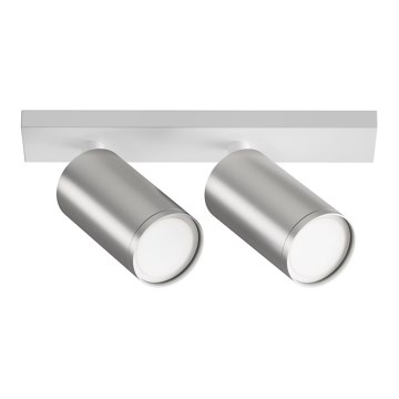 Maytoni C051CL-U-2WS - Спот FOCUS 2xGU10/10W/230V матов хром/бял