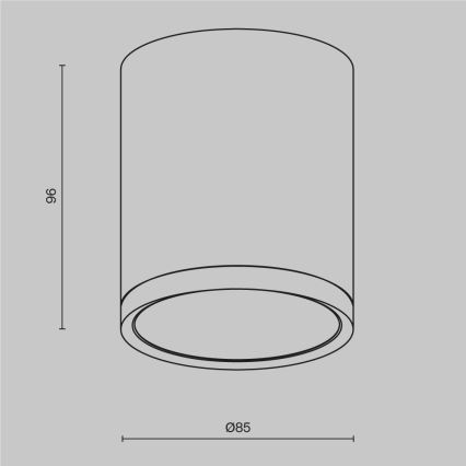 Maytoni C086CM-GX53-MRD-BG - Спот HOOP 1xGX53/15W/230V черен/златист