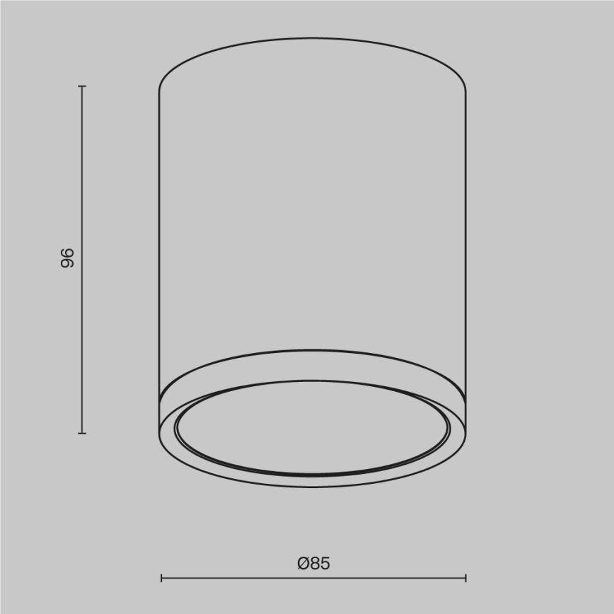 Maytoni C086CM-GX53-MRD-BG - Спот HOOP 1xGX53/15W/230V черен/златист