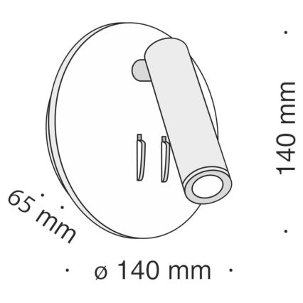 Maytoni C176-WL-01-6W-B - LED Стенен спот IOS LED/9W/230V черен