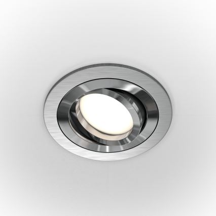Maytoni DL023-2-01S - Спот за вграждане ATOM 1xGU10/50W/230V матов хром