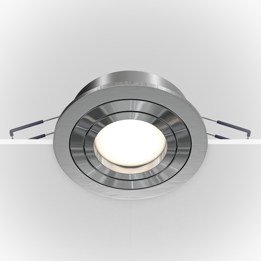 Maytoni DL023-2-01S - Спот за вграждане ATOM 1xGU10/50W/230V матов хром