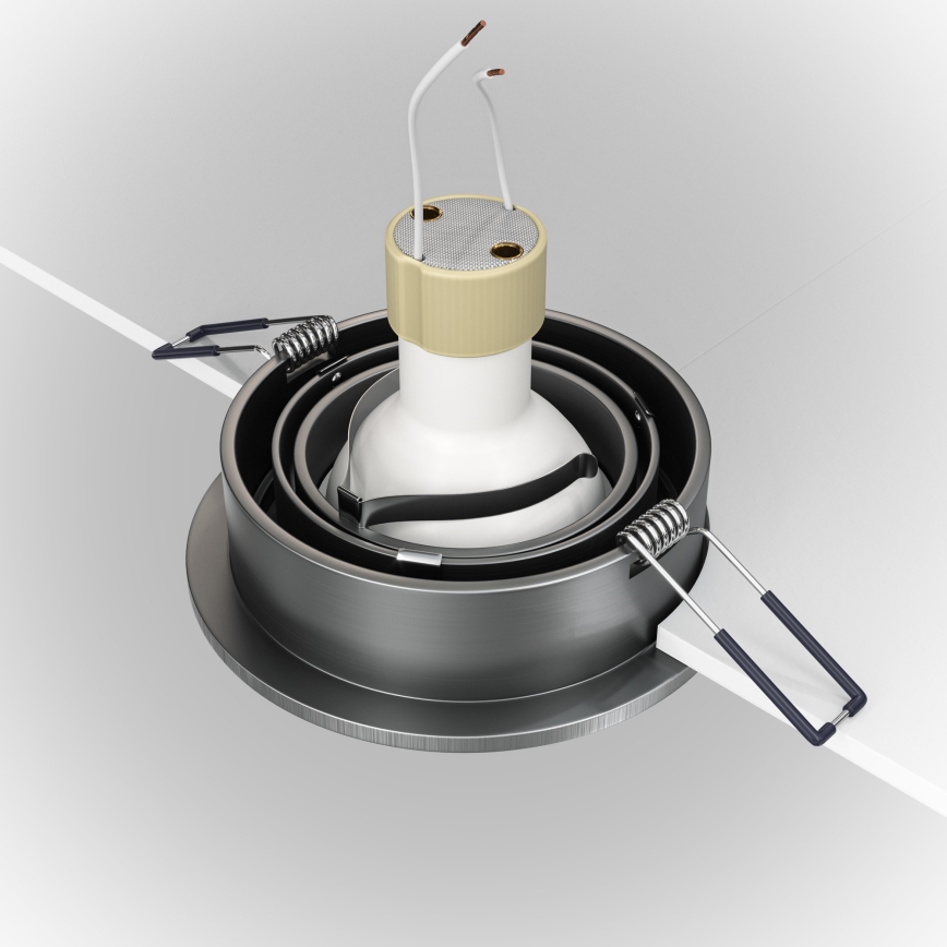 Maytoni DL023-2-01S - Спот за вграждане ATOM 1xGU10/50W/230V матов хром