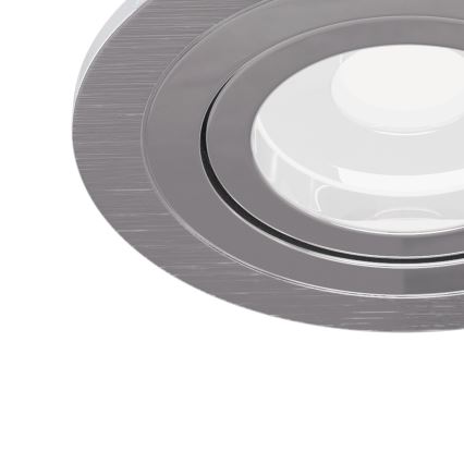 Maytoni DL023-2-01S - Спот за вграждане ATOM 1xGU10/50W/230V матов хром