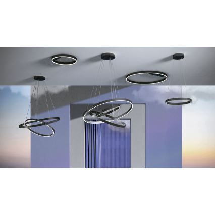 Maytoni MOD058PL-L22B3K - LED Пендел RIM LED/25W/230V 3000K Ø 40 см черен