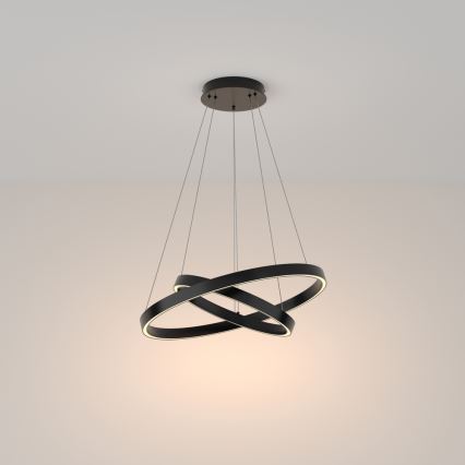 Maytoni MOD058PL-L55B3K - LED Пендел RIM LED/61W/230V 3000K Ø 60 см черен