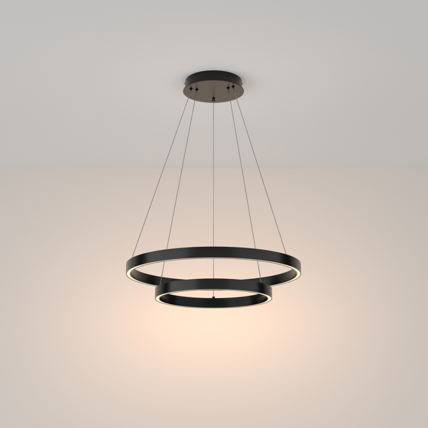 Maytoni MOD058PL-L55B3K - LED Пендел RIM LED/61W/230V 3000K Ø 60 см черен