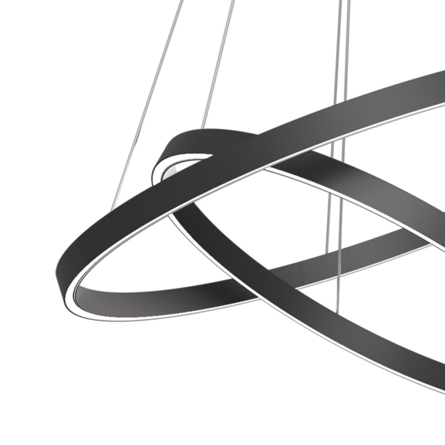 Maytoni MOD058PL-L55B3K - LED Пендел RIM LED/61W/230V 3000K Ø 60 см черен