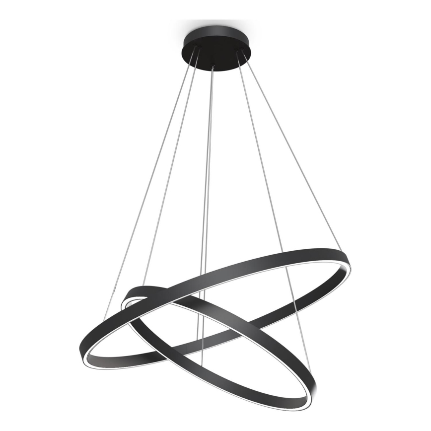 Maytoni MOD058PL-L74B3K - LED Пендел RIM LED/88W/230V 3000K Ø 80 см черен