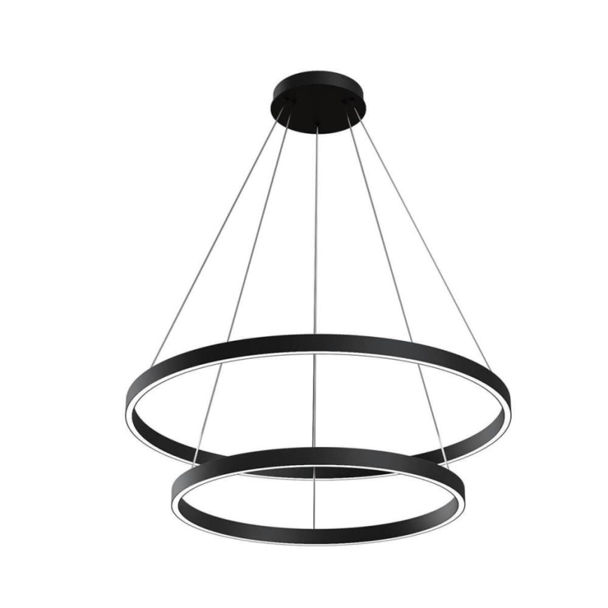 Maytoni MOD058PL-L74B3K - LED Пендел RIM LED/88W/230V 3000K Ø 80 см черен