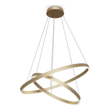 Maytoni MOD058PL-L74BS3K - LED Пендел RIM LED/88W/230V 3000K Ø 80 см златист