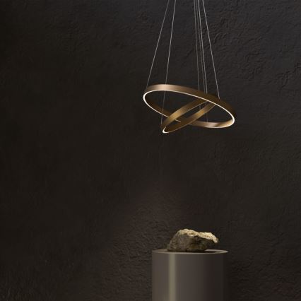 Maytoni MOD058PL-L74BS3K - LED Пендел RIM LED/88W/230V 3000K Ø 80 см златист