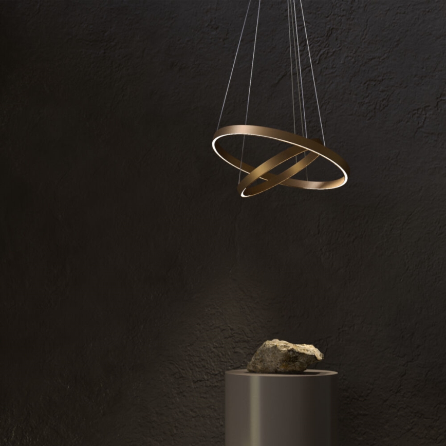 Maytoni MOD058PL-L74BS3K - LED Пендел RIM LED/88W/230V 3000K Ø 80 см златист
