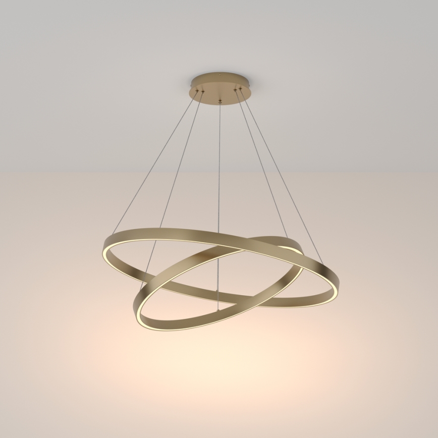 Maytoni MOD058PL-L74BS3K - LED Пендел RIM LED/88W/230V 3000K Ø 80 см златист