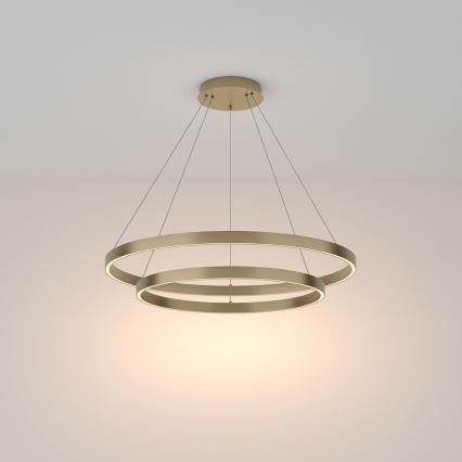 Maytoni MOD058PL-L74BS3K - LED Пендел RIM LED/88W/230V 3000K Ø 80 см златист