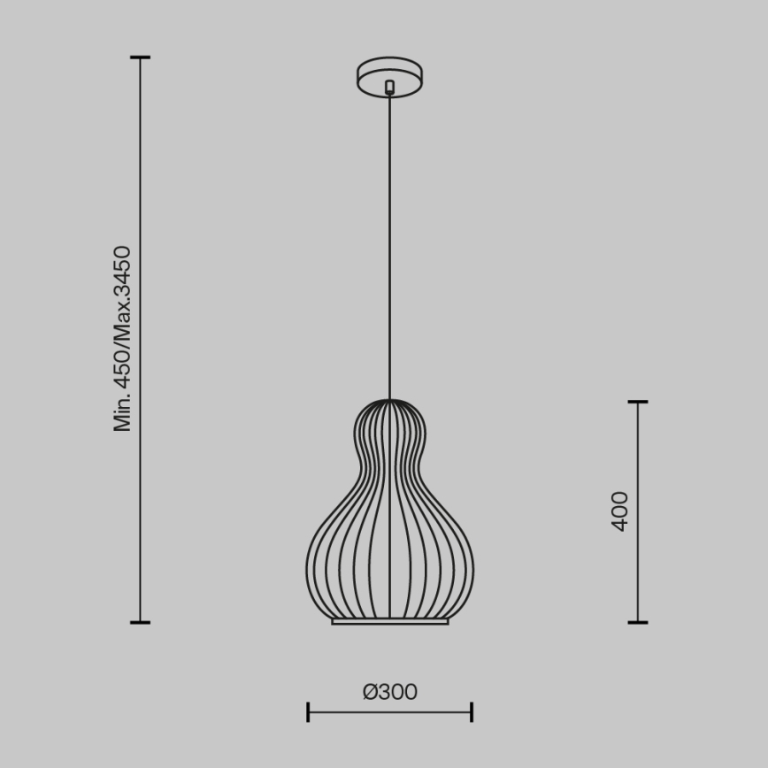 Maytoni MOD192PL-01W1 - Пендел ROOTS 1xE27/40W/230V Ø 30 см бежов