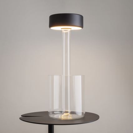 Maytoni MOD229TL-L3B3K1 - LED Димируем акумулаторен преносим настолна лампа LED/3W/5V 2200-4000K черен/прозрачен