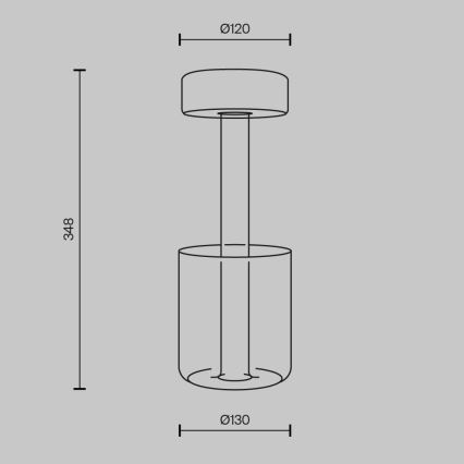 Maytoni MOD229TL-L3B3K1 - LED регулируема преносима настолна лампа с акумулатор LED/3W/5V 2200-4000K 2000 mAh черна/прозрачна