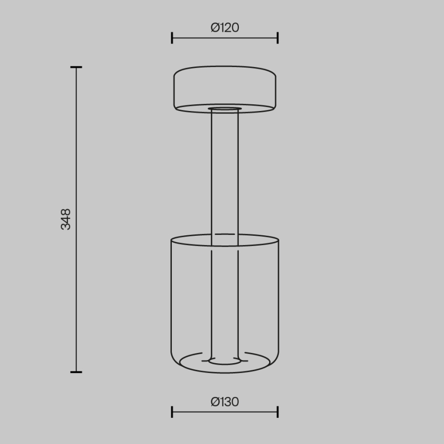 Maytoni MOD229TL-L3B3K1 - LED регулируема преносима настолна лампа с акумулатор LED/3W/5V 2200-4000K 2000 mAh черна/прозрачна