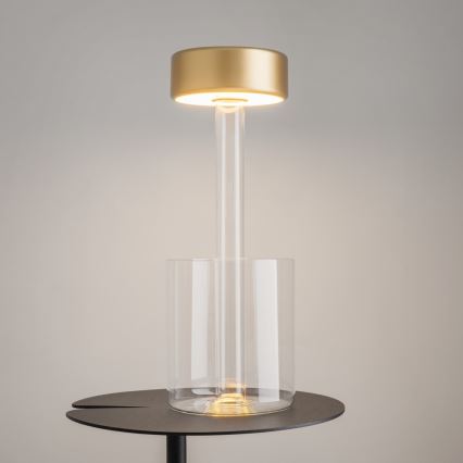 Maytoni MOD229TL-L3G3K1 - LED Димируем акумулаторен преносим настолна лампа LED/3W/5V 2200-4000K златист/прозрачен