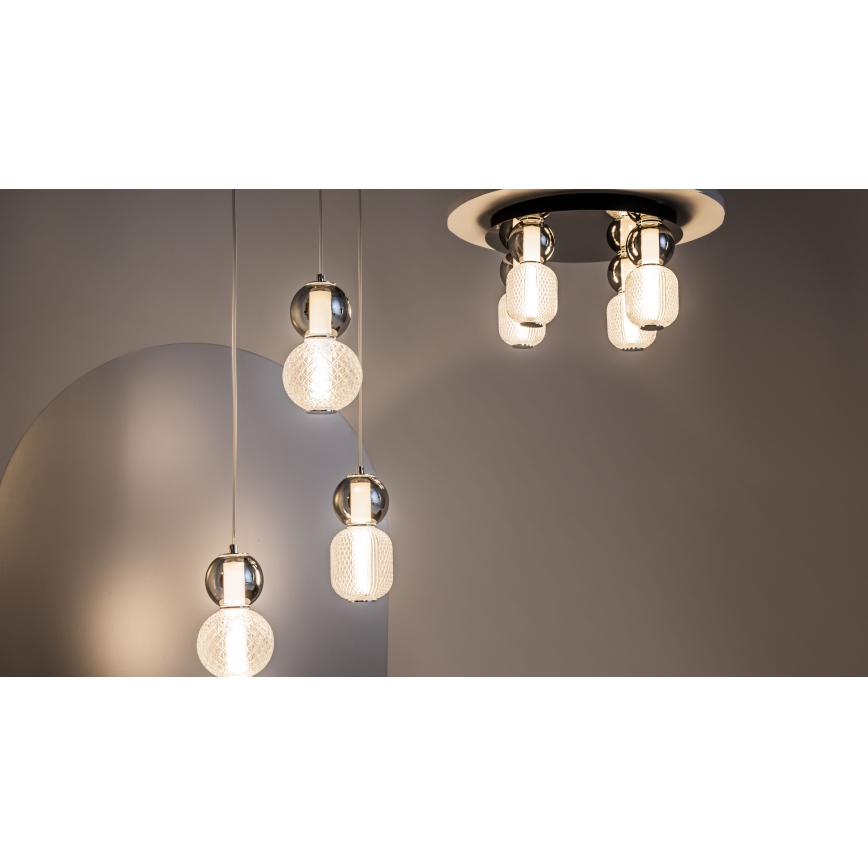 Maytoni MOD273CL-L60CH3K - LED Плафониера DROP 4xLED/15W/230V Ø 43 см лъскав хром