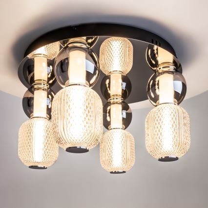 Maytoni MOD273CL-L60CH3K - LED Плафониера DROP 4xLED/15W/230V Ø 43 см лъскав хром