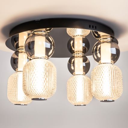 Maytoni MOD273CL-L60CH3K - LED Плафониера DROP 4xLED/15W/230V Ø 43 см лъскав хром