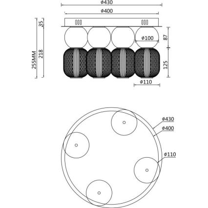 Maytoni MOD273CL-L60CH3K - LED Плафониера DROP 4xLED/15W/230V Ø 43 см лъскав хром